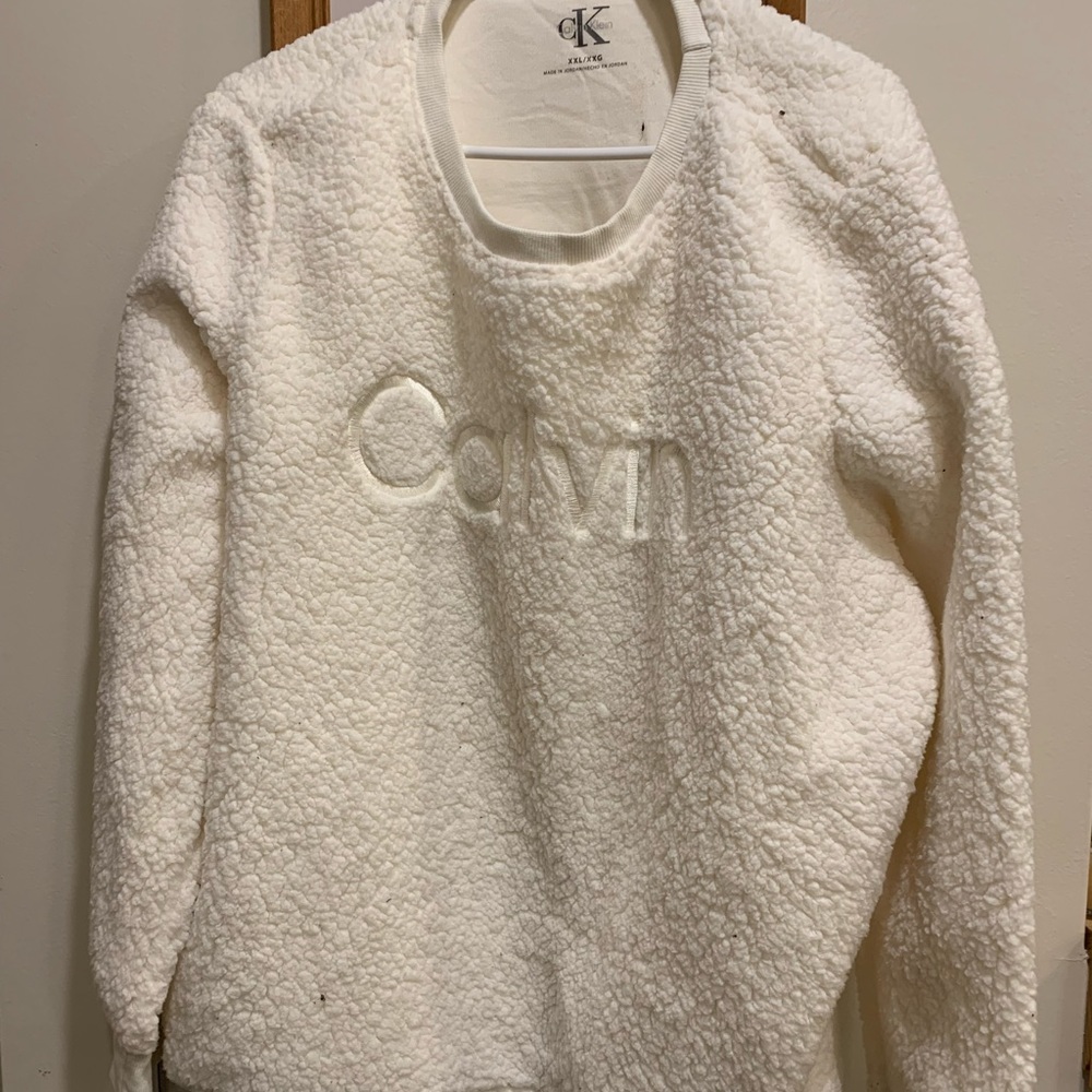 Women’s Calvin Klein fuzzy pullover